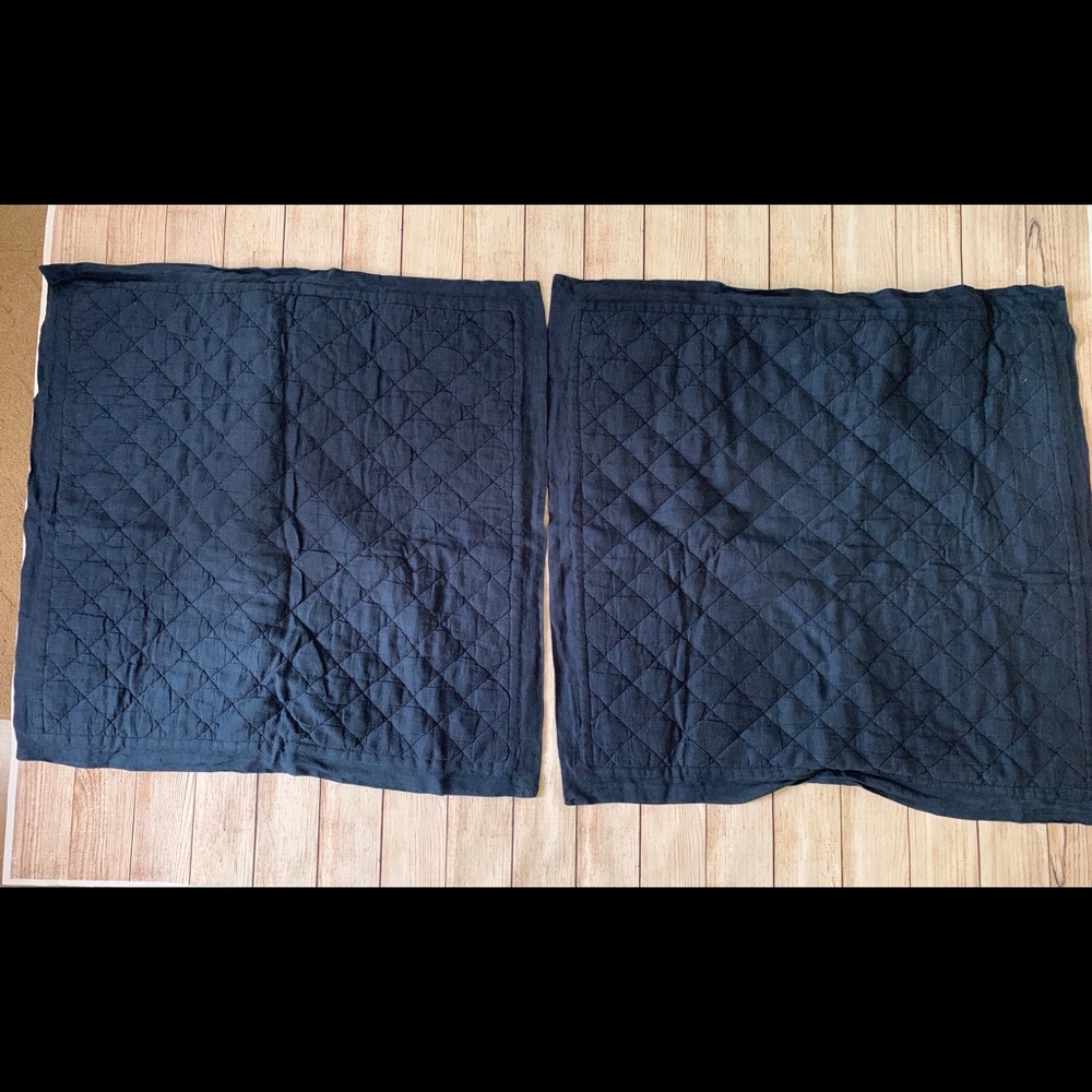 2 Pottery Belgium flax pillow shams